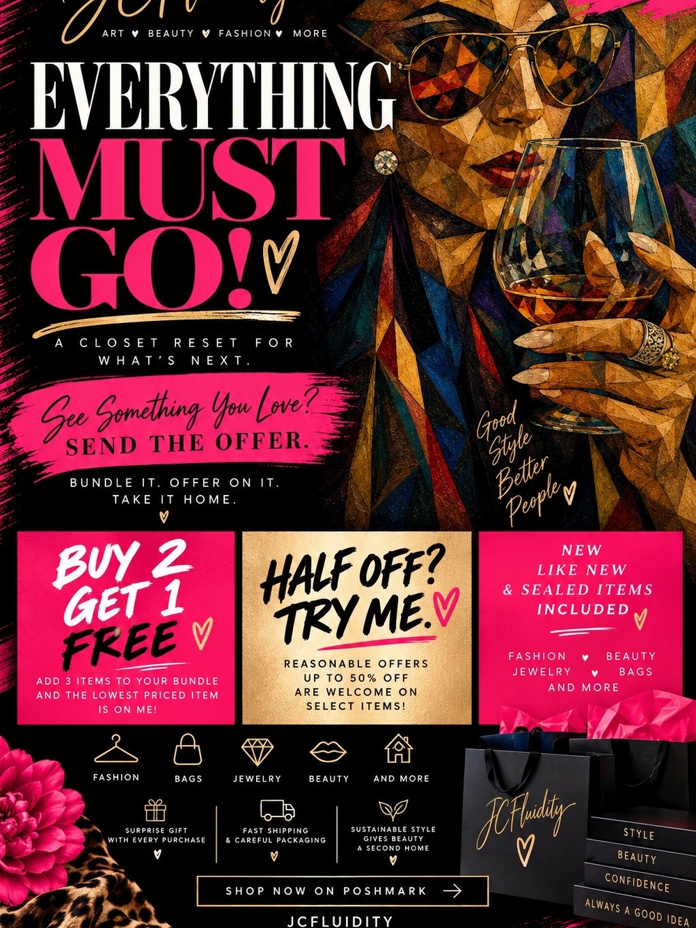 Everything Must Go! Half Off? Try Me. 🥰